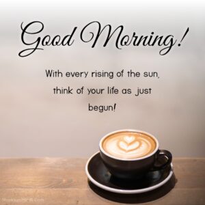 morning start with a beautiful cup of coffee image
