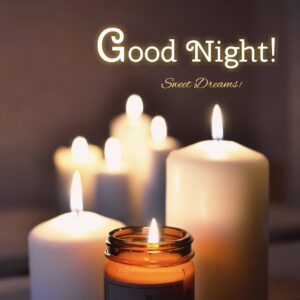 good night candles images wish pics